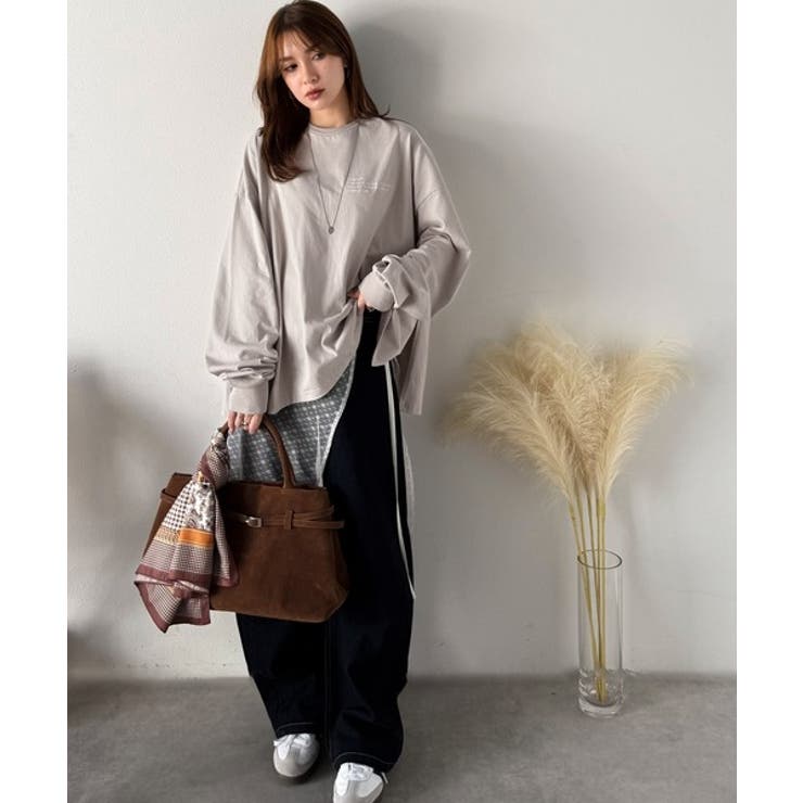 ベーシックに今っぽバランスの“余裕”をプラス。綿100％胸刺繍入りロンT | Classical Elf  | 詳細画像38 