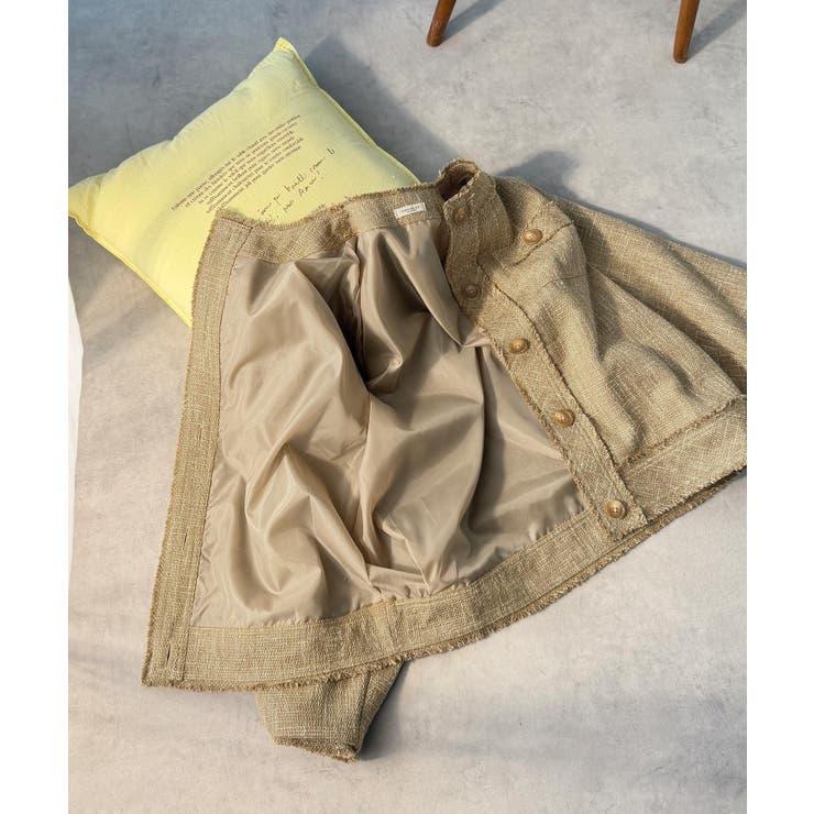 羽織るだけで華やかな存在感♪ポケットデザインコクーンツイードオーバーサイズジャケ… | Classical Elf  | 詳細画像49 