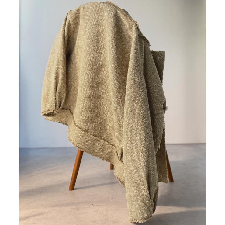 羽織るだけで華やかな存在感♪ポケットデザインコクーンツイードオーバーサイズジャケ… | Classical Elf  | 詳細画像50 