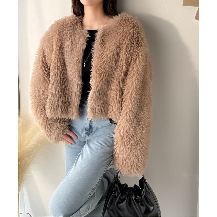 品なノーカラーショートファーコート。ノーカラーショートファーコート | Classical Elf  | 詳細画像11 