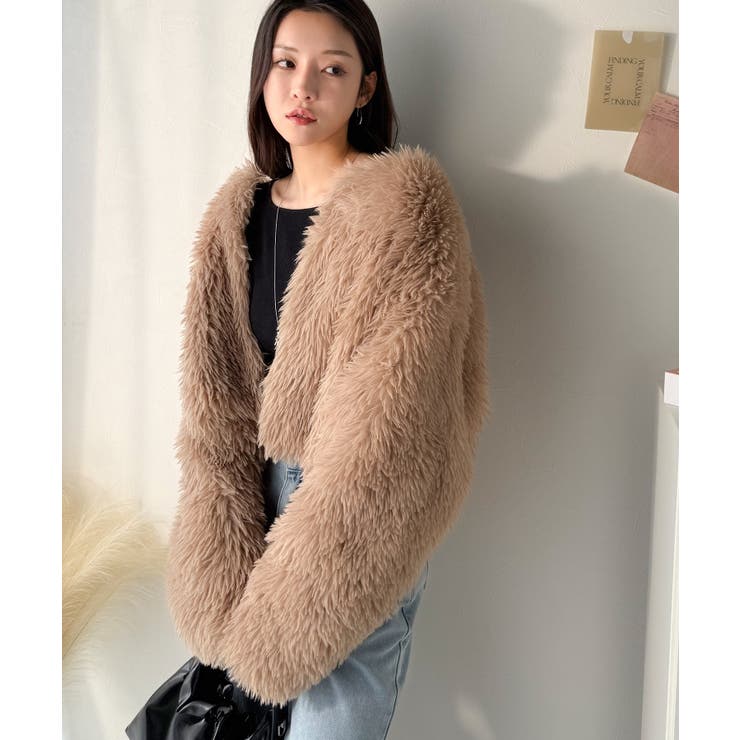 品なノーカラーショートファーコート。ノーカラーショートファーコート | Classical Elf  | 詳細画像13 