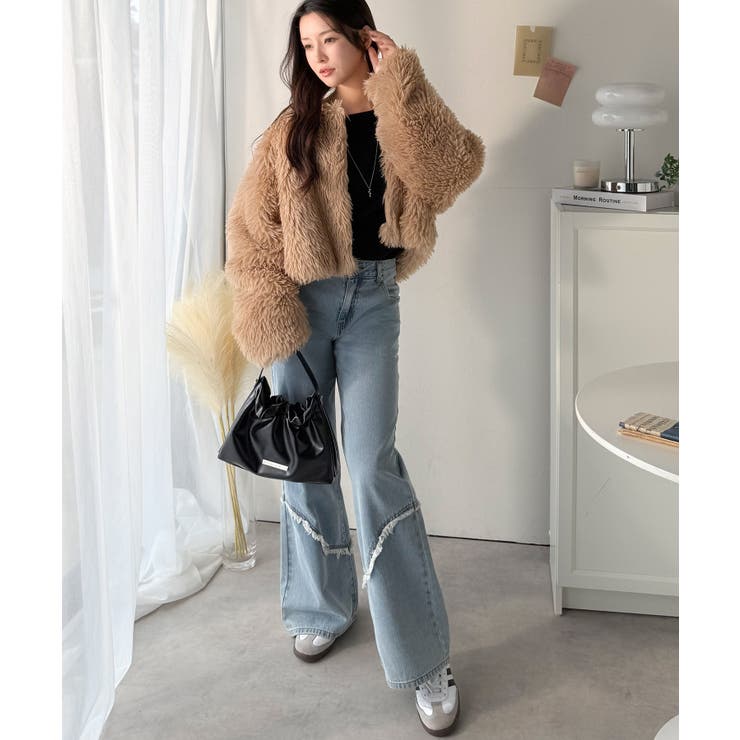 品なノーカラーショートファーコート。ノーカラーショートファーコート | Classical Elf  | 詳細画像14 