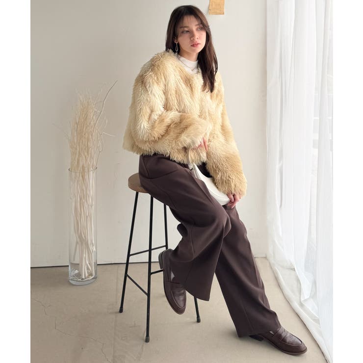 品なノーカラーショートファーコート。ノーカラーショートファーコート | Classical Elf  | 詳細画像22 