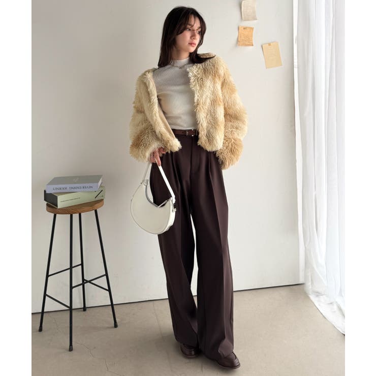 品なノーカラーショートファーコート。ノーカラーショートファーコート | Classical Elf  | 詳細画像23 