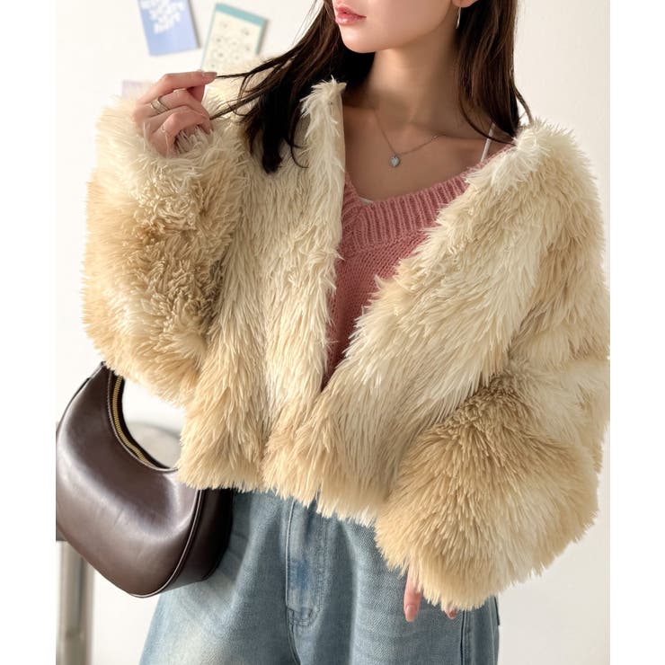 品なノーカラーショートファーコート。ノーカラーショートファーコート | Classical Elf  | 詳細画像25 