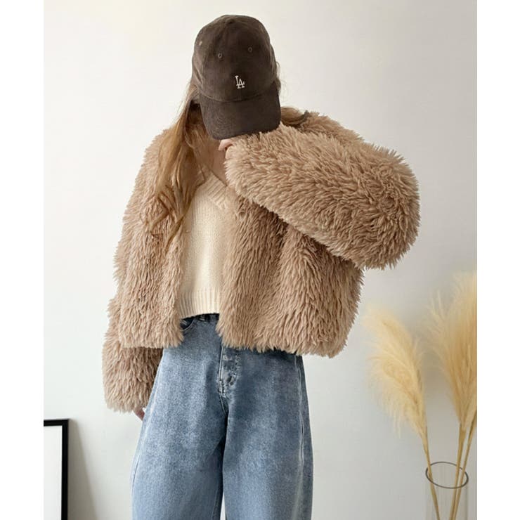 品なノーカラーショートファーコート。ノーカラーショートファーコート | Classical Elf  | 詳細画像1 