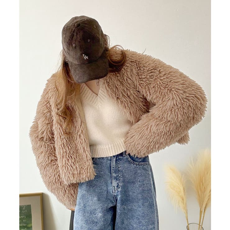 品なノーカラーショートファーコート。ノーカラーショートファーコート | Classical Elf  | 詳細画像2 