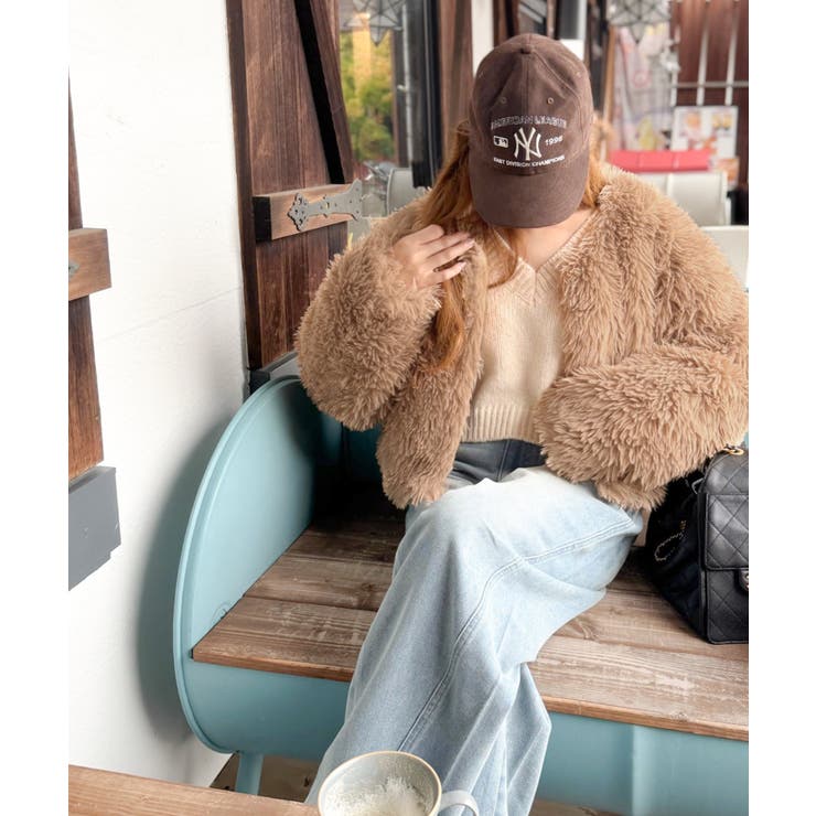 品なノーカラーショートファーコート。ノーカラーショートファーコート | Classical Elf  | 詳細画像4 