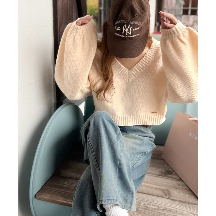 アイボリー | 《AYA×クラシカルエルフコラボ》ふんわり可愛く、きらっと上品。プレート付きクロ… | Classical Elf 