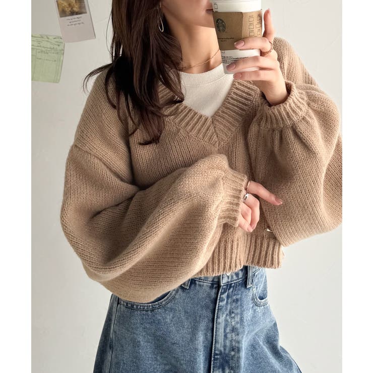 ベージュ | 《AYA×クラシカルエルフコラボ》ふんわり可愛く、きらっと上品。プレート付きクロ… | Classical Elf 