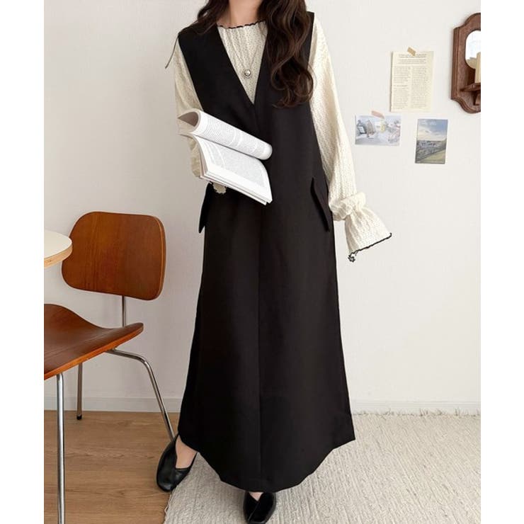 甘すぎない、透け感フェミニン。透かし編みキャンディスリーブ配色メロウトップス | Classical Elf  | 詳細画像13 