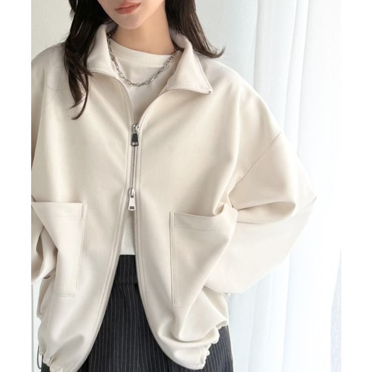 360度美フォルムを操る。ビッグポケット裾ドロストダブルジップダンボール素材ジャ… | Classical Elf  | 詳細画像12 