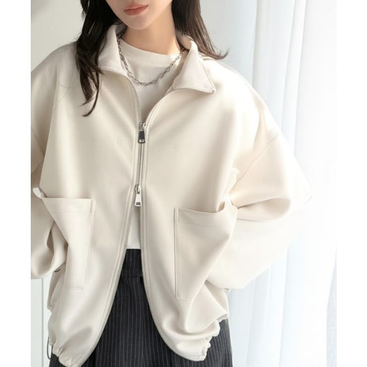 360度美フォルムを操る。ビッグポケット裾ドロストダブルジップダンボール素材ジャ… | Classical Elf  | 詳細画像1 