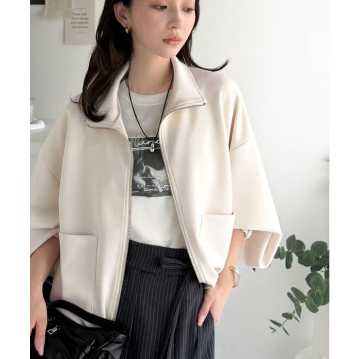 360度美フォルムを操る。ビッグポケット裾ドロストダブルジップダンボール素材ジャ… | Classical Elf  | 詳細画像5 