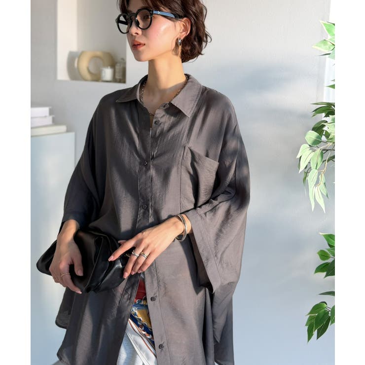【接触冷感 吸水速乾機能付き】涼しさ＆上品さ。オーバーサイズシアードルマンシャツ… | Classical Elf  | 詳細画像13 