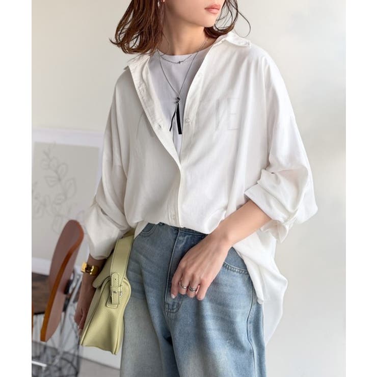 【機能性素材】軽やかにデイリーに使える。レーヨン麻混オーバーサイズロールアップシ… | Classical Elf  | 詳細画像7 