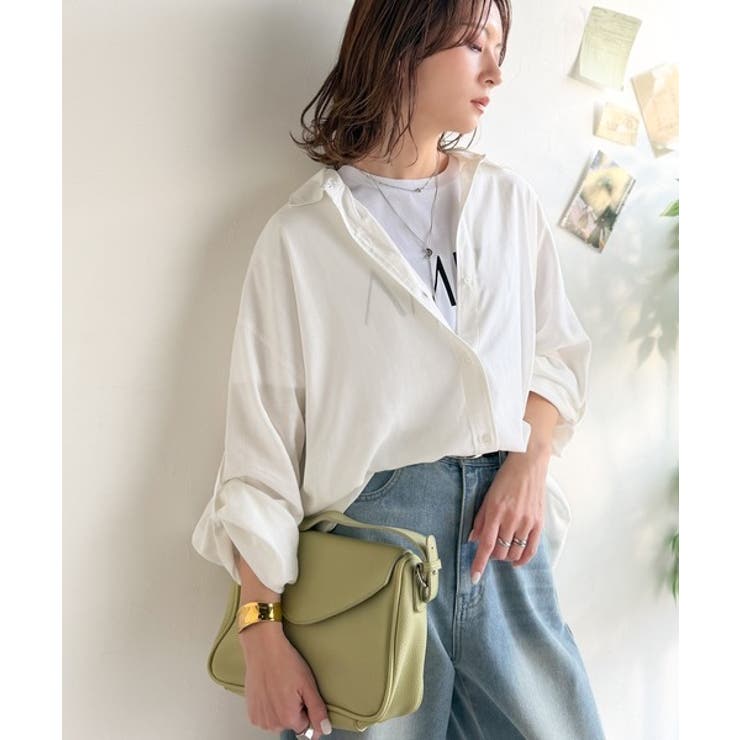 【機能性素材】軽やかにデイリーに使える。レーヨン麻混オーバーサイズロールアップシ… | Classical Elf  | 詳細画像8 