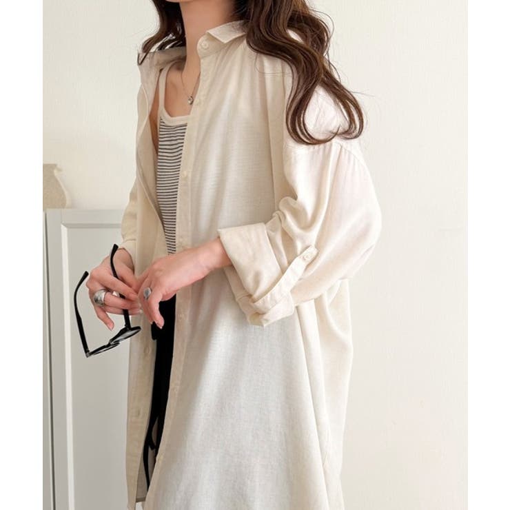 【機能性素材】軽やかにデイリーに使える。レーヨン麻混オーバーサイズロールアップシ… | Classical Elf  | 詳細画像13 