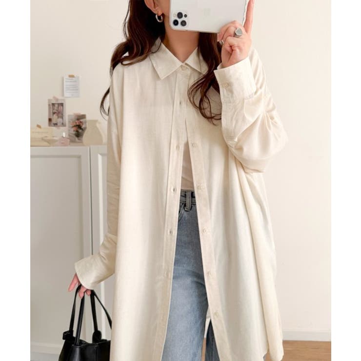 【機能性素材】軽やかにデイリーに使える。レーヨン麻混オーバーサイズロールアップシ… | Classical Elf  | 詳細画像16 