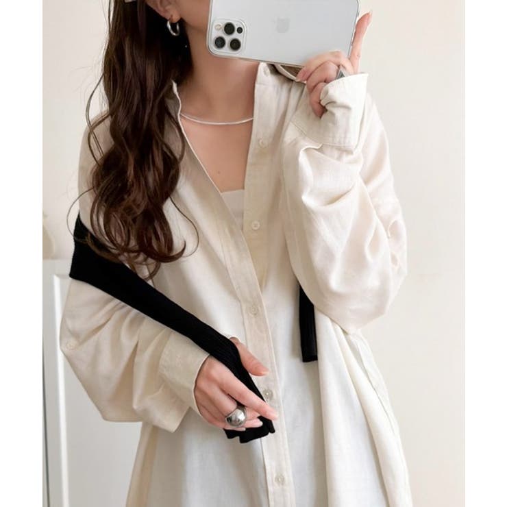 【機能性素材】軽やかにデイリーに使える。レーヨン麻混オーバーサイズロールアップシ… | Classical Elf  | 詳細画像18 