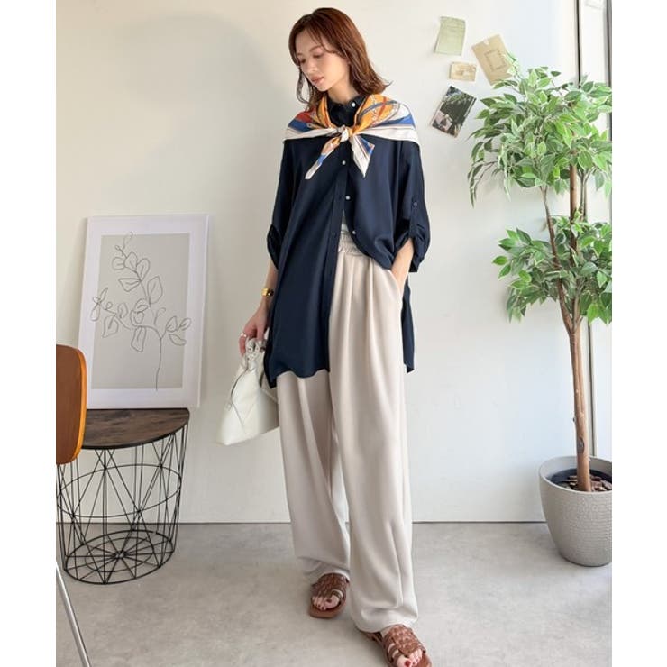 【機能性素材】軽やかにデイリーに使える。レーヨン麻混オーバーサイズロールアップシ… | Classical Elf  | 詳細画像28 