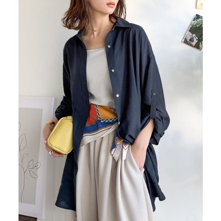 【機能性素材】軽やかにデイリーに使える。レーヨン麻混オーバーサイズロールアップシ… | Classical Elf  | 詳細画像30 