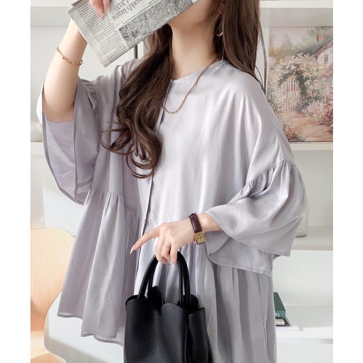 【接触冷感 UVカット機能付き】涼感ひらり、上品きれい。麻混 前後2way | Classical Elf  | 詳細画像24 