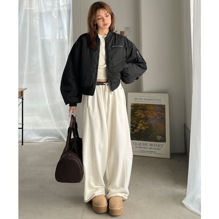 履くだけで“美脚バランス”完成！配色ウエストで差がつく、裏毛スウェットカーブパン… | Classical Elf  | 詳細画像11 