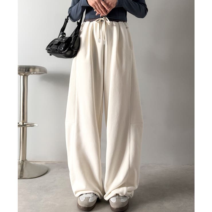 履くだけで“美脚バランス”完成！配色ウエストで差がつく、裏毛スウェットカーブパン… | Classical Elf  | 詳細画像12 