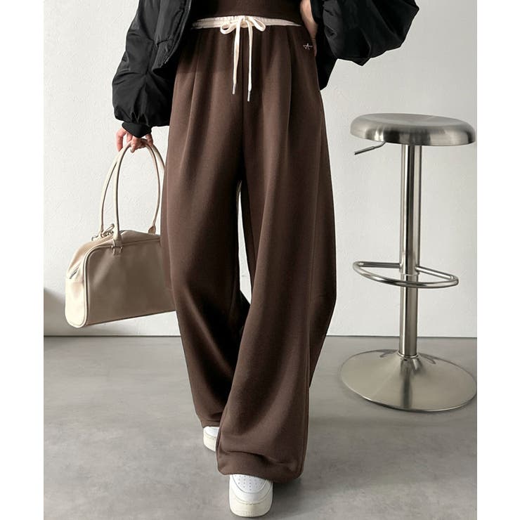 履くだけで“美脚バランス”完成！配色ウエストで差がつく、裏毛スウェットカーブパン… | Classical Elf  | 詳細画像33 