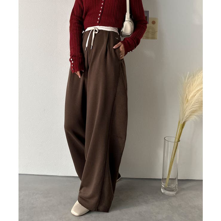 履くだけで“美脚バランス”完成！配色ウエストで差がつく、裏毛スウェットカーブパン… | Classical Elf  | 詳細画像39 