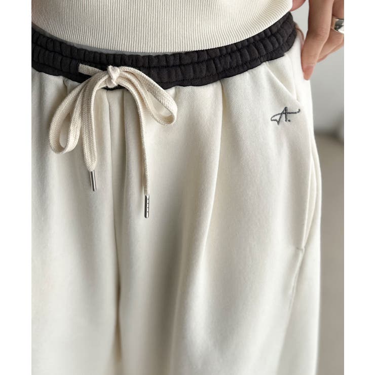 履くだけで“美脚バランス”完成！配色ウエストで差がつく、裏毛スウェットカーブパン… | Classical Elf  | 詳細画像41 