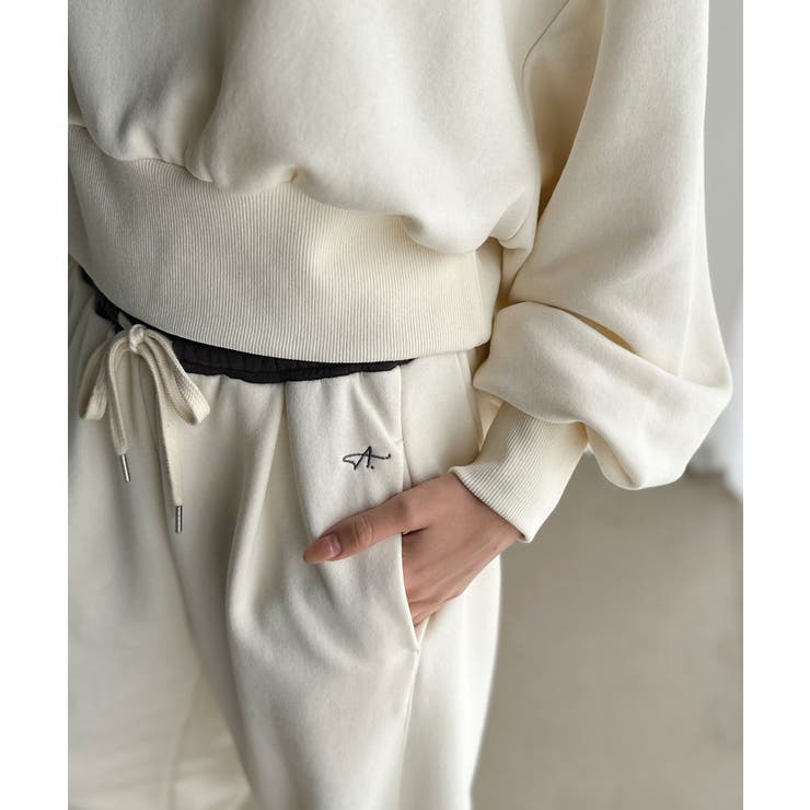 履くだけで“美脚バランス”完成！配色ウエストで差がつく、裏毛スウェットカーブパン… | Classical Elf  | 詳細画像42 