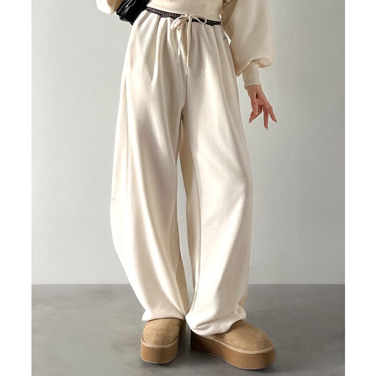 履くだけで“美脚バランス”完成！配色ウエストで差がつく、裏毛スウェットカーブパン… | Classical Elf  | 詳細画像6 