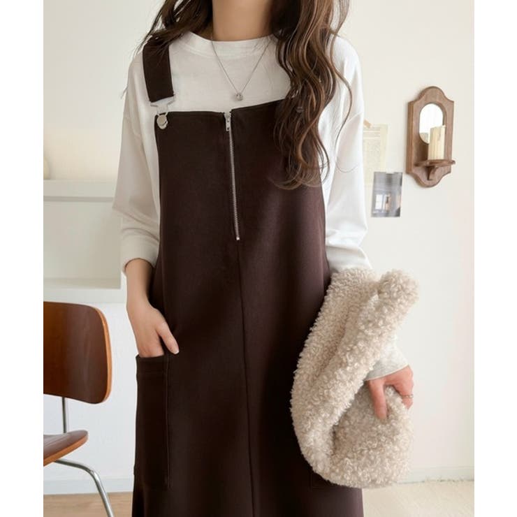 ブラウン | ふんわりフォルムが魅せる大人の抜け感♪バッククロスジップデザインバルーンジャンス… | Classical Elf 