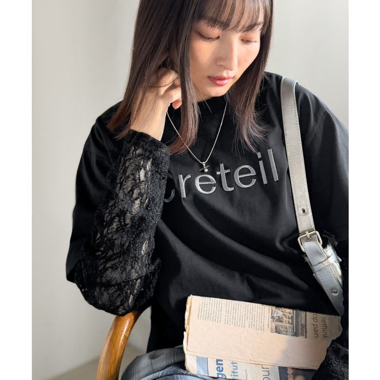 レースでカジュアルの中に女性らしさをプラス!レイヤード風レース袖ドッキングTシャ… | Classical Elf  | 詳細画像11 