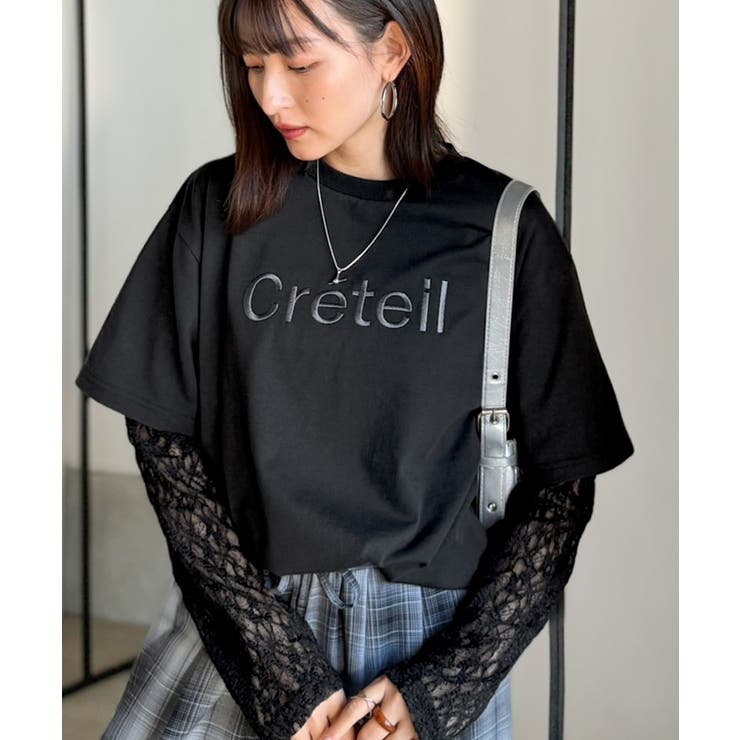 レースでカジュアルの中に女性らしさをプラス!レイヤード風レース袖ドッキングTシャ… | Classical Elf  | 詳細画像13 