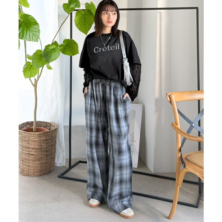 レースでカジュアルの中に女性らしさをプラス!レイヤード風レース袖ドッキングTシャ… | Classical Elf  | 詳細画像14 