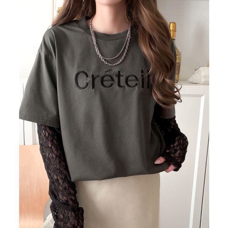 レースでカジュアルの中に女性らしさをプラス!レイヤード風レース袖ドッキングTシャ… | Classical Elf  | 詳細画像20 