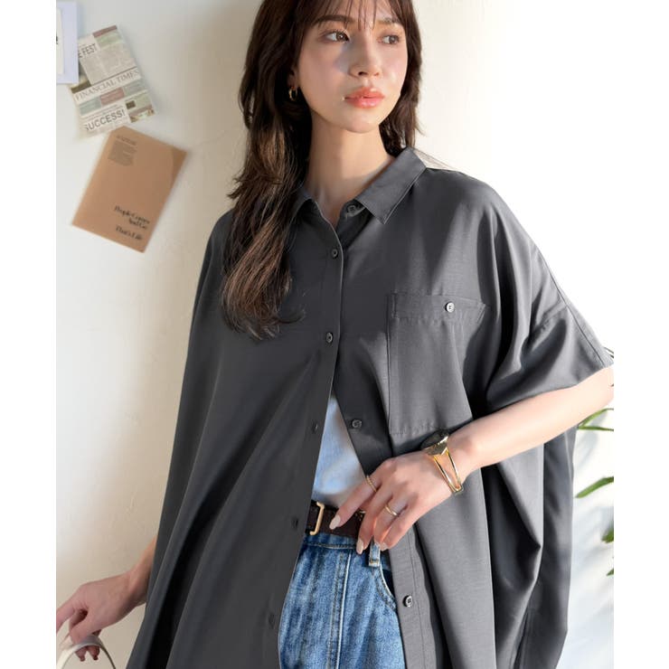 【接触冷感 UVカット機能付き】着るだけで、見返り美人。バックタックデザイン胸ポ… | Classical Elf  | 詳細画像9 