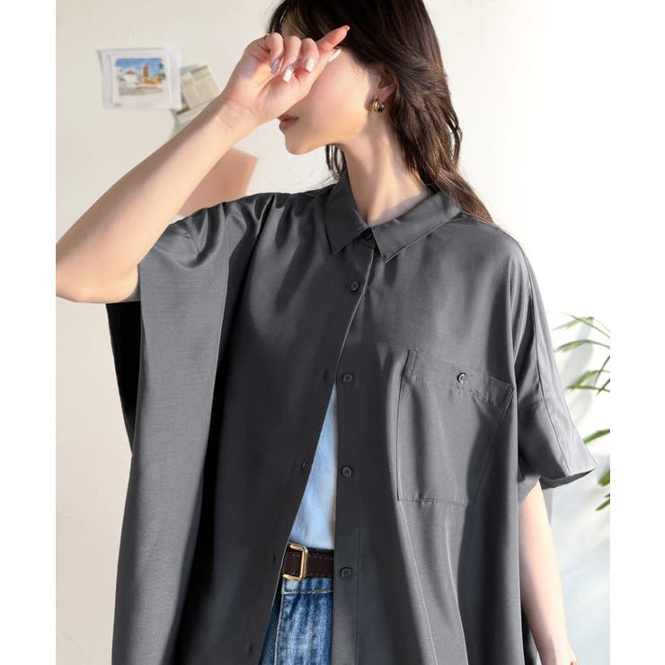 【接触冷感 UVカット機能付き】着るだけで、見返り美人。バックタックデザイン胸ポ… | Classical Elf  | 詳細画像10 