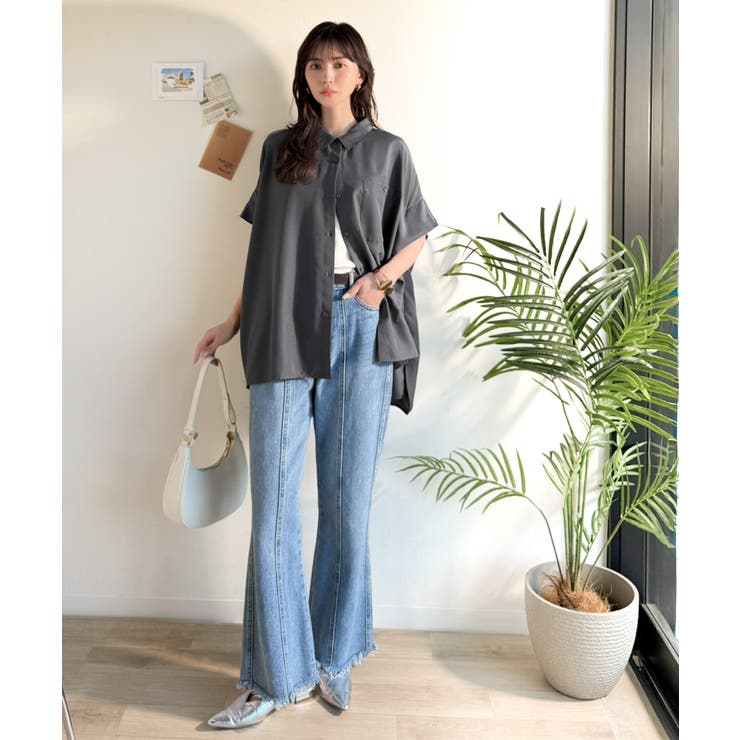 【接触冷感 UVカット機能付き】着るだけで、見返り美人。バックタックデザイン胸ポ… | Classical Elf  | 詳細画像12 