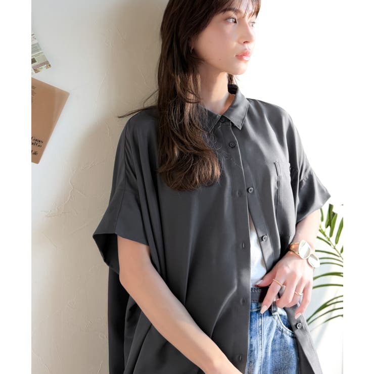 【接触冷感 UVカット機能付き】着るだけで、見返り美人。バックタックデザイン胸ポ… | Classical Elf  | 詳細画像14 