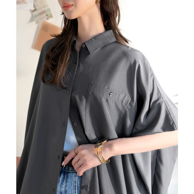 【接触冷感 UVカット機能付き】着るだけで、見返り美人。バックタックデザイン胸ポ… | Classical Elf  | 詳細画像15 