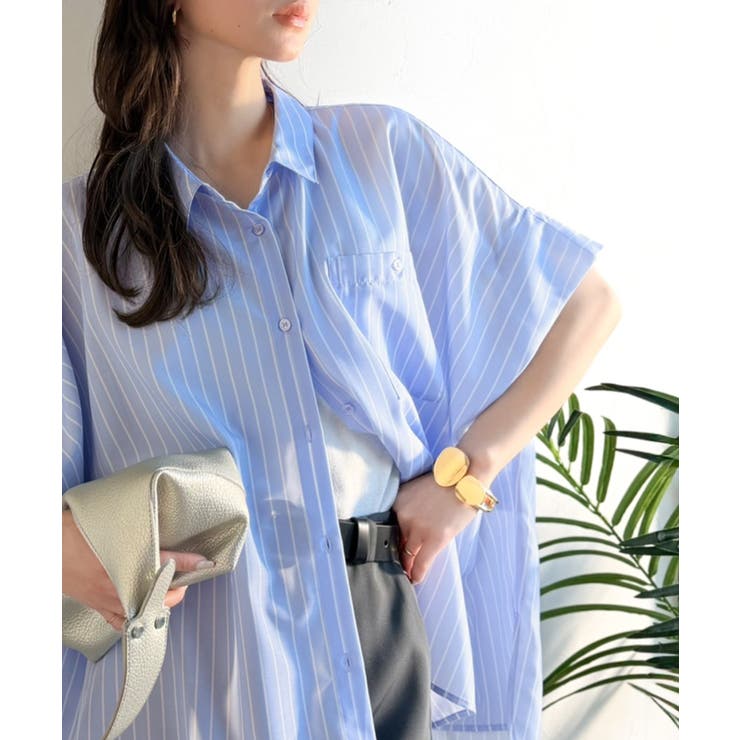 【接触冷感 UVカット機能付き】着るだけで、見返り美人。バックタックデザイン胸ポ… | Classical Elf  | 詳細画像26 