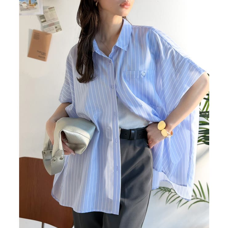 【接触冷感 UVカット機能付き】着るだけで、見返り美人。バックタックデザイン胸ポ… | Classical Elf  | 詳細画像27 