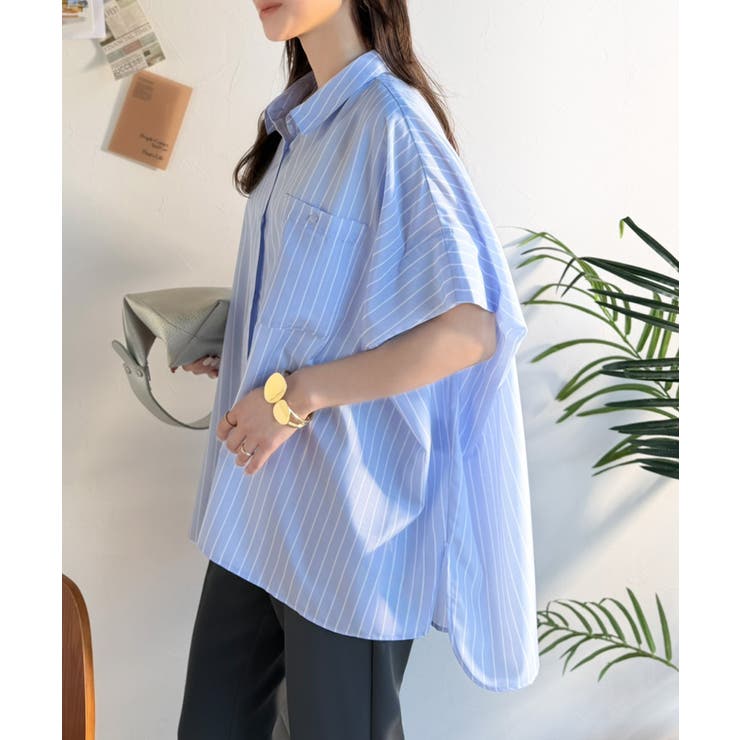 【接触冷感 UVカット機能付き】着るだけで、見返り美人。バックタックデザイン胸ポ… | Classical Elf  | 詳細画像32 