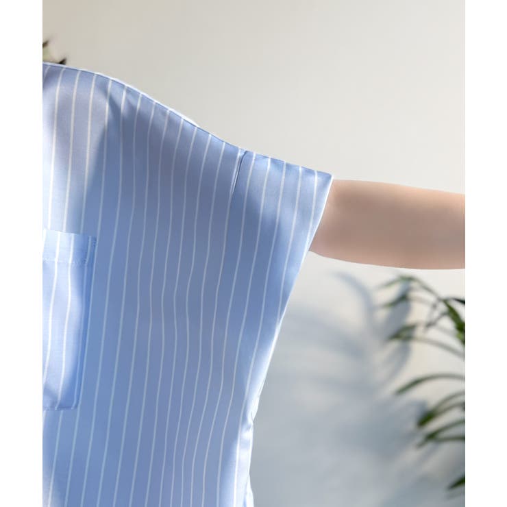 【接触冷感 UVカット機能付き】着るだけで、見返り美人。バックタックデザイン胸ポ… | Classical Elf  | 詳細画像38 