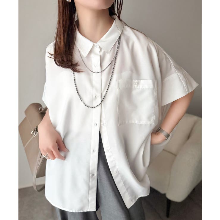 【接触冷感 UVカット機能付き】着るだけで、見返り美人。バックタックデザイン胸ポ… | Classical Elf  | 詳細画像3 