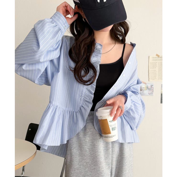 ふわっと華やかシルエット美人♪柄アソートフリルデザインブラウス | Classical Elf  | 詳細画像28 